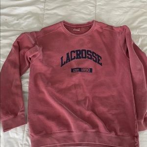 Light wash lacrosse crew neck